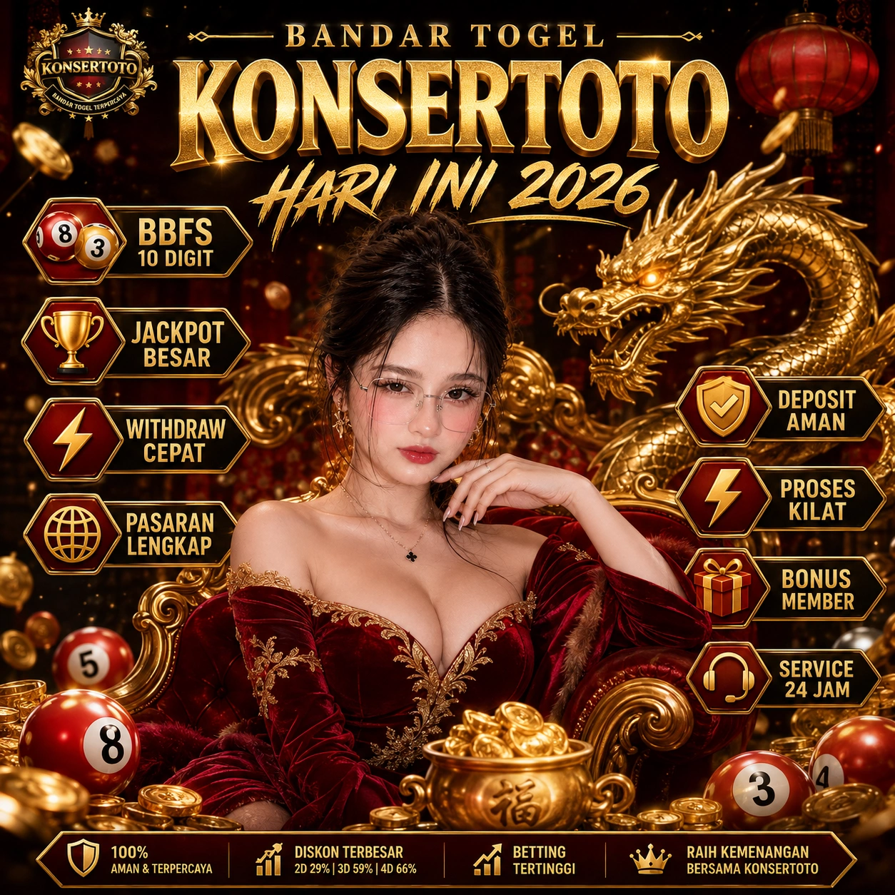 KONSERTOTO: Bandar Togel Terbesar Hadiah 4D 10 Juta Tanpa Potongan