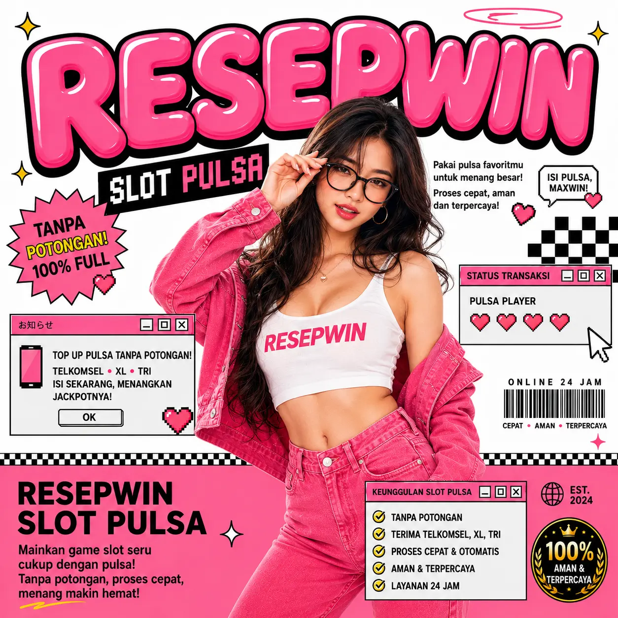 RESEPWIN: Agen Slot Pulsa Tanpa Potongan Transaksi Telkomsel & XL Tercepatby RESEPWIN