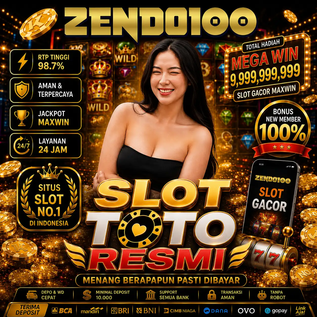ZENDO100 Login Slot Gacor Deposit Via Dana Qris Tercepat Anti Ribet